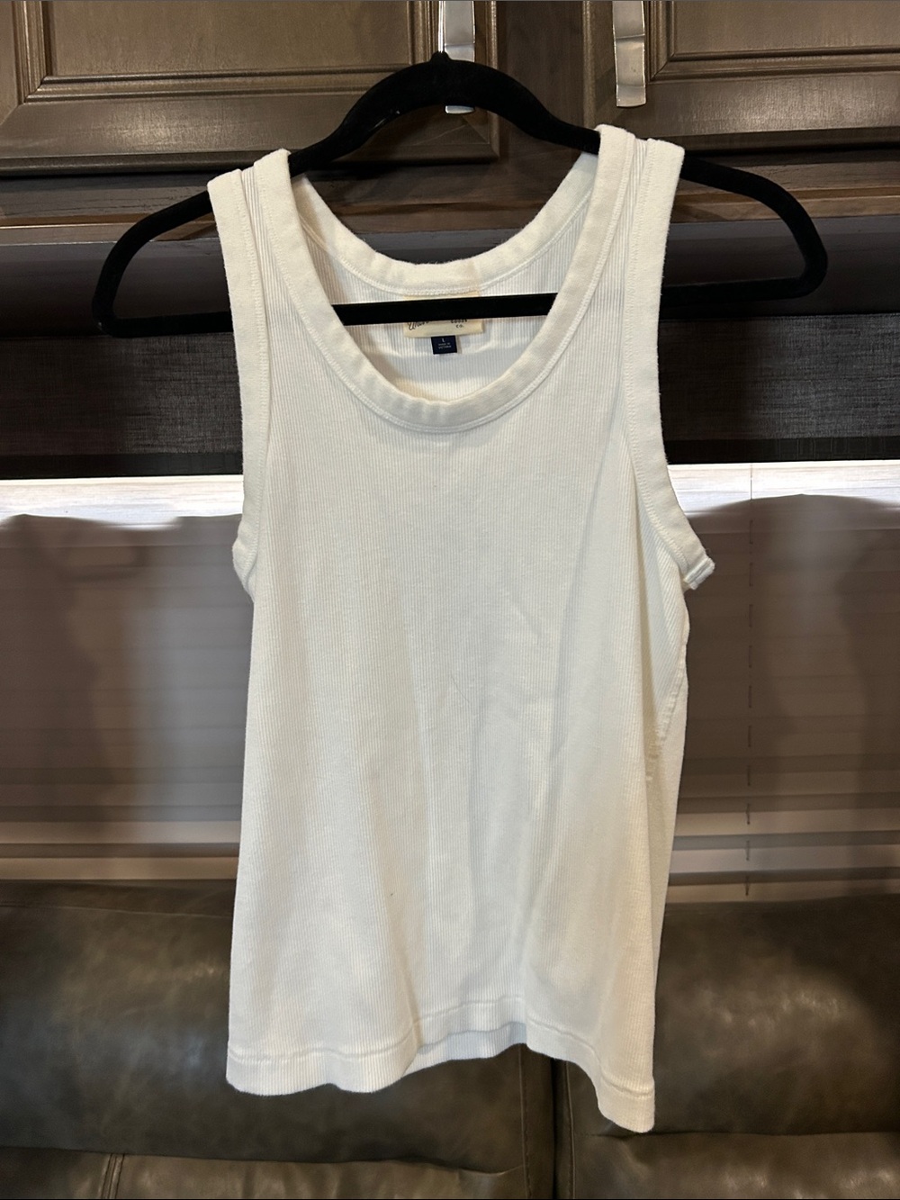 Target White Ribbed Scoop Neck Tank Top - Womens